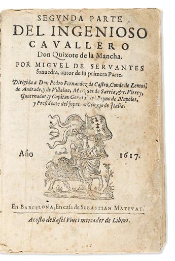 Cervantes, Miguel de (1547-1616) [Don Quixote in Spanish, First Complete Edition]. El Ingenioso Hidalgo Don Quixote de la Mancha.
